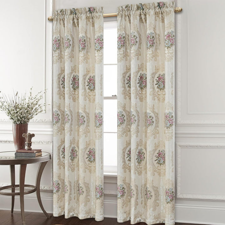 TOPLUXE Vorhänge für Fenster, Damastvorhänge 132x213cm für Schlafzimmer Wohnzimmer Küche, 2 Paneele