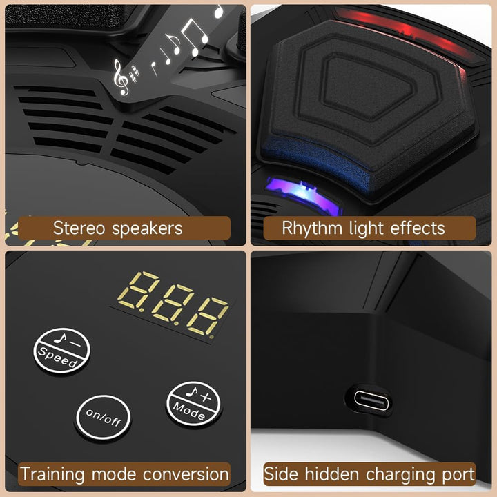 Topteng Bluetooth Music Boxing Machine mit 9 Geschwindigkeitsmodi und Zählmodus, Reaktionstraining,