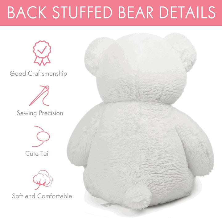 LotFancy Teddybär Kuscheltier 50cm, Plüschtier Stofftier Teddy, Süsses Geschenk für Kinder Mädchen F