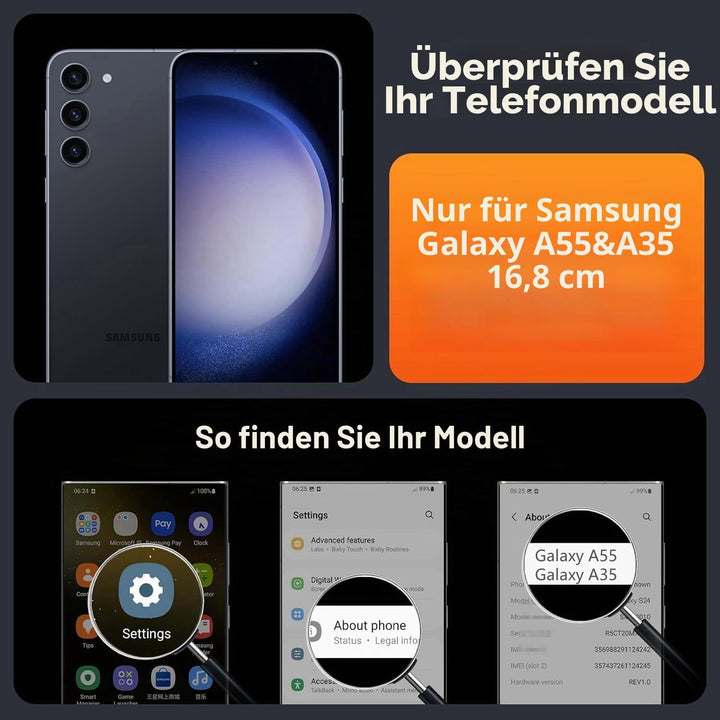 Handykette für Samsung Galaxy A55 5G / A35 5G Hülle mit Band - Necklace Handyhülle - Transparente Ca