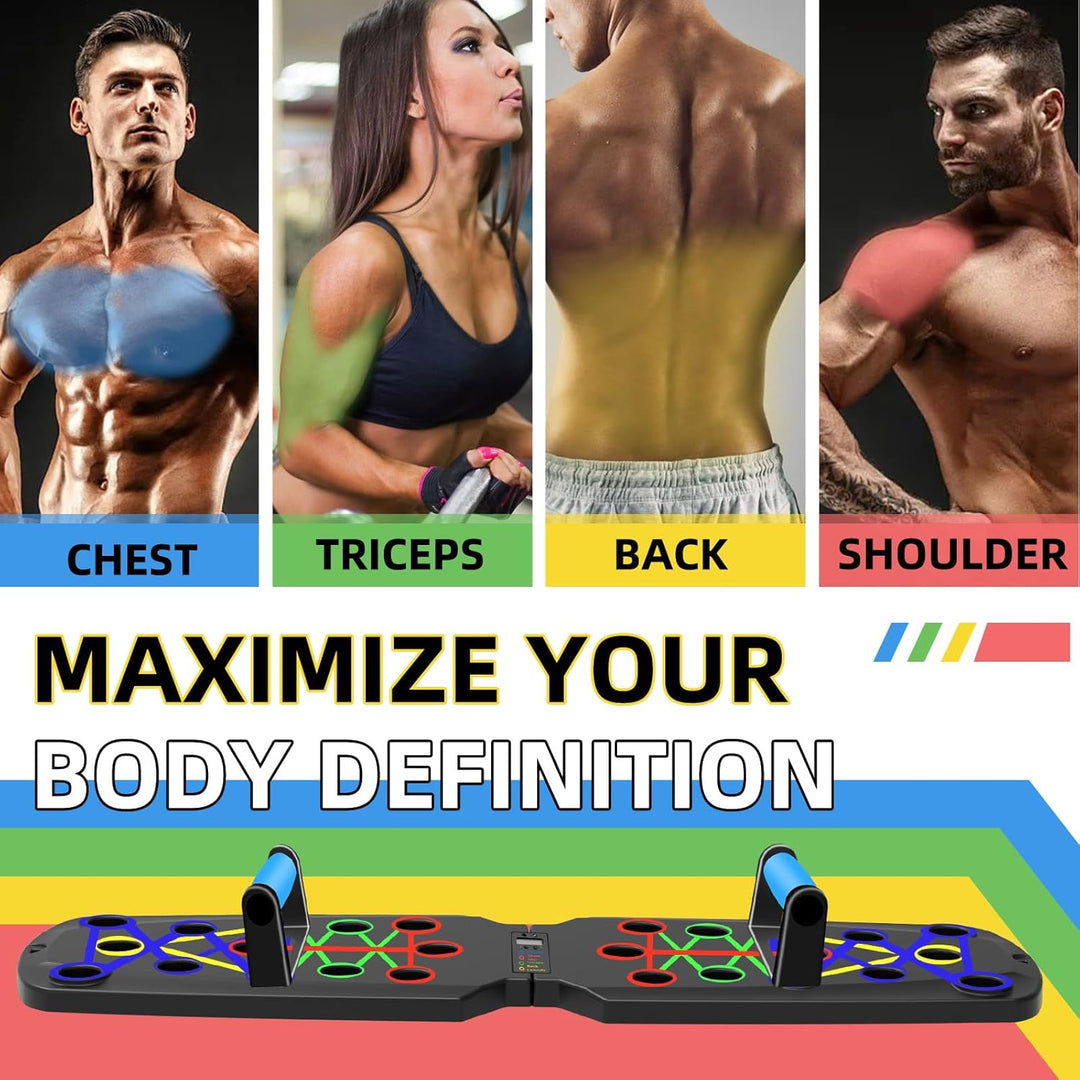 Push Up Board, 26-in-1 Multifunktions-Liegestützbrett Übungsgerät für den Heimgebrauch, System Fitne