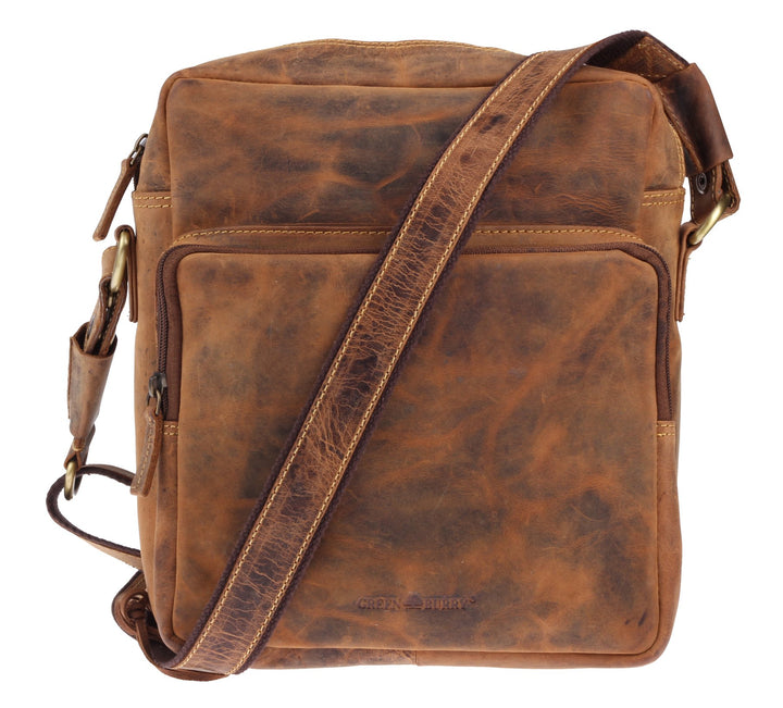 Greenburry Vintage Reporter Umhängetasche Leder 24 cm