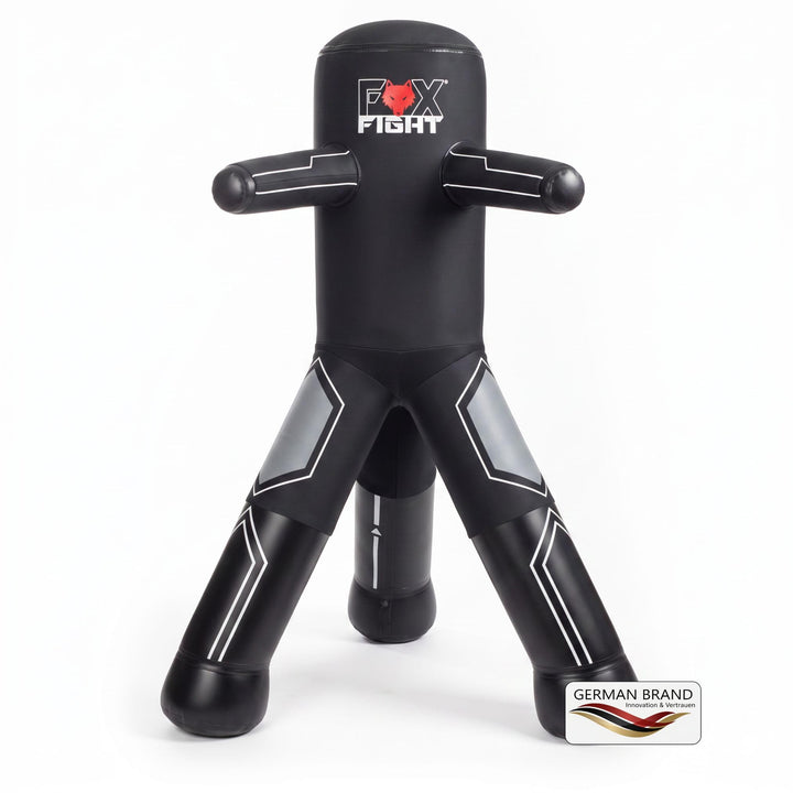 FOX-FIGHT Dreibein Standboxsack Trainer mit Armen Box-Dummy Boxpuppe | innovativer Boxdummy / Standb