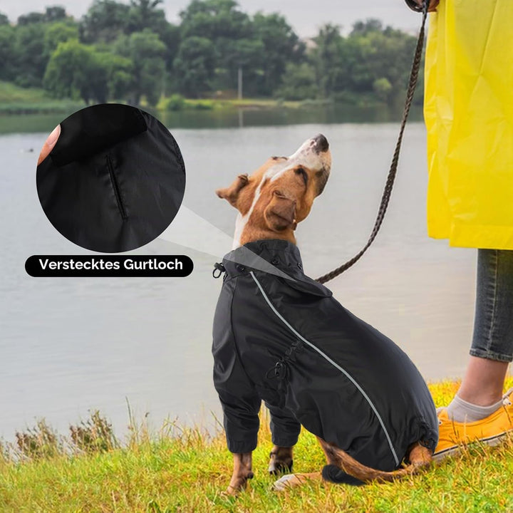 Hunderegenmantel, Wasserdichter Hundemantel mit Kapuze Regenmantel Kleiner Hund Wasserdichter Regenc