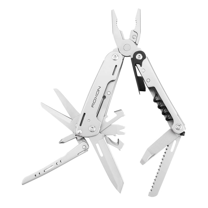 Roxon S801S STORM Multitool Zange, Outdoor Multi Tool, Multitool mit extra Bits Gruppe und schwarzem
