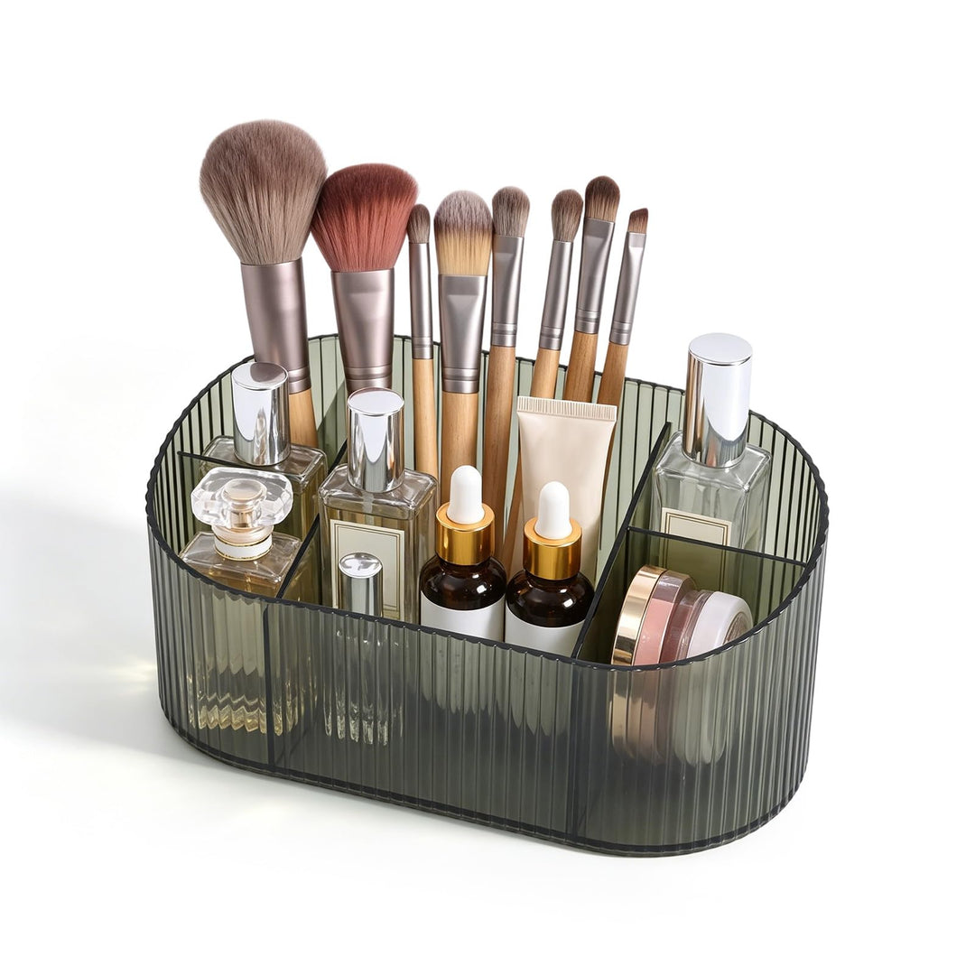 Acryl Kosmetik Organizer mit 5 Fächern, Grosse Kapazität Schminktisch Aufbewahrung, Praktischer Pins