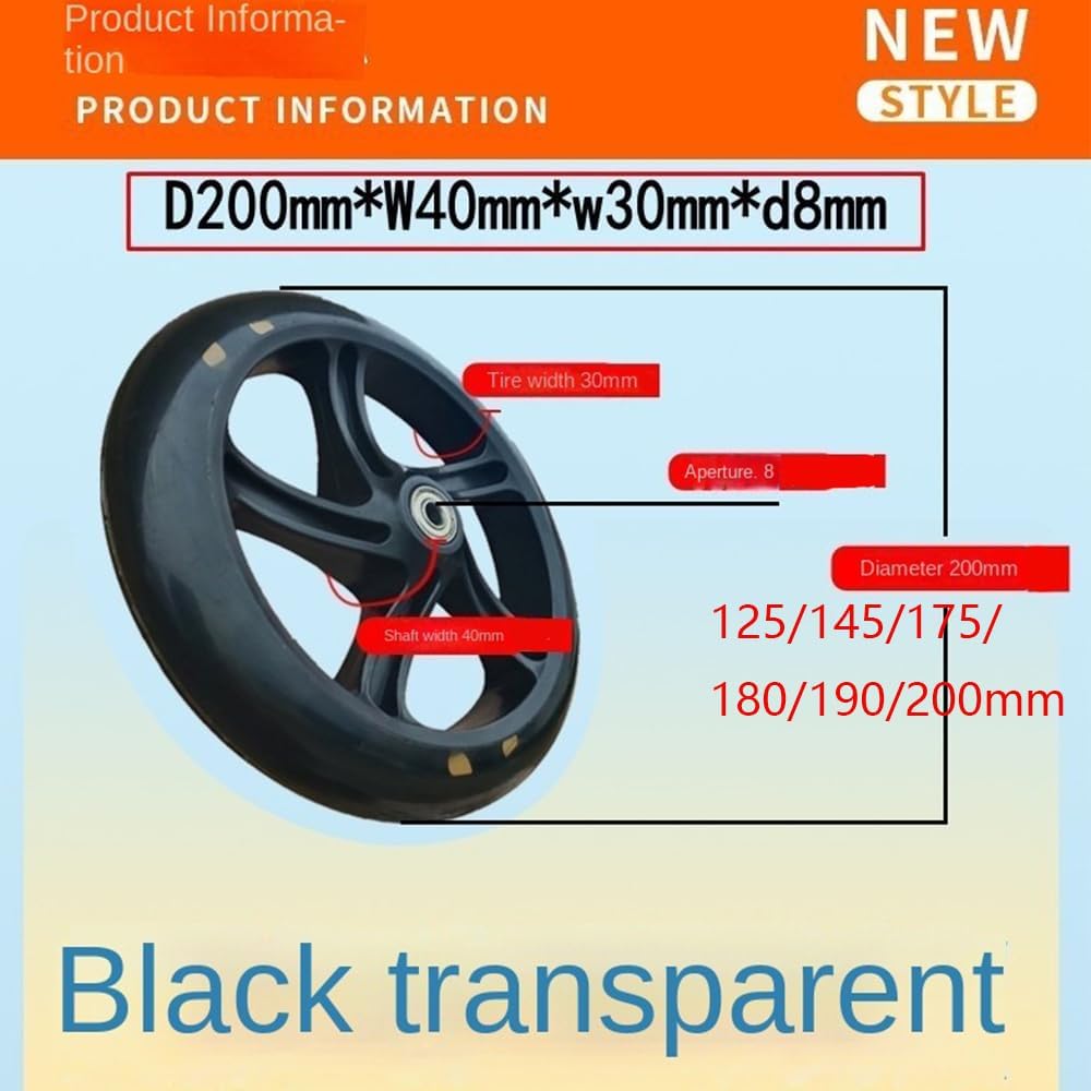 2 Stück 120 mm 145 mm 175 mm 180 mm 190 mm 200 mm Scooter Räder 5 Zoll 6 Zoll 7 Zoll 8 Zoll Scooter