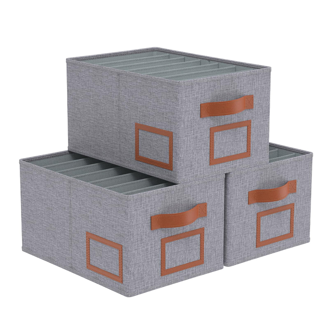 OUTBROS 3 Stück Schubladen Ordnungssystem Kleiderschrank Schrank Organizer Faltbare Aufbewahrungsbox