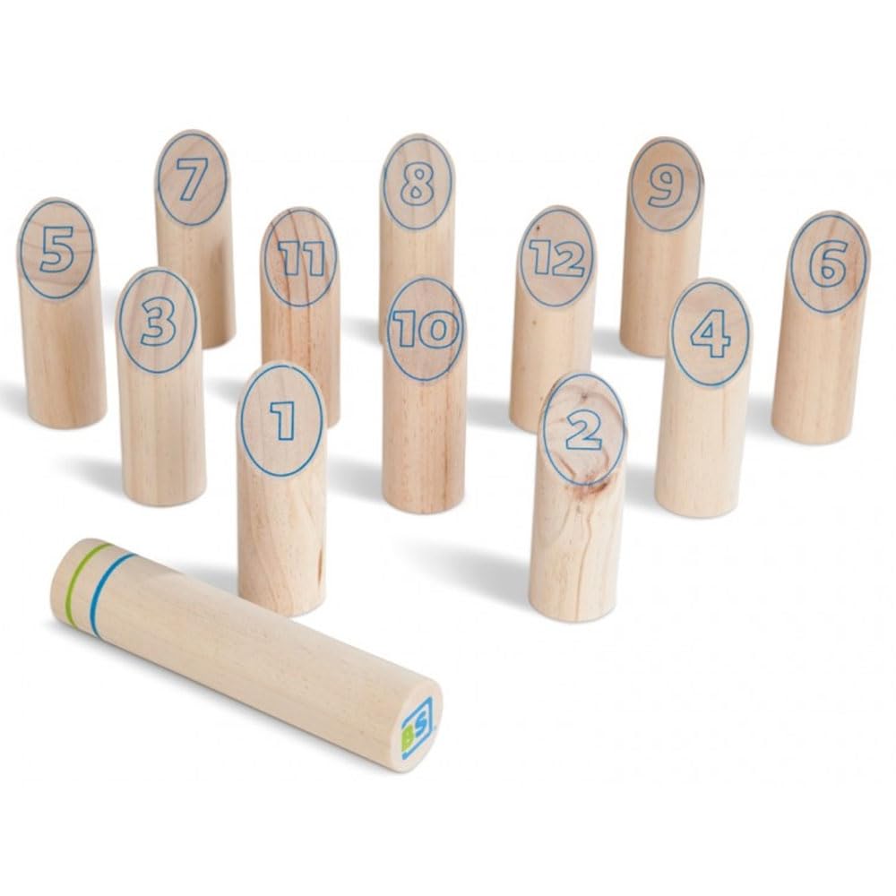 BS Toys Finnish Wurfspiel - Aus Kiefernholz Spass für Familie und Freunde - Mit Baumwolltragetasche
