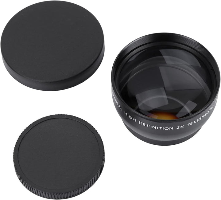 52-mm-2X-HD-Telekonverter-Teleobjektiv für 52-mm-Kameras, Doppelter Zoom, Einfache Installation und