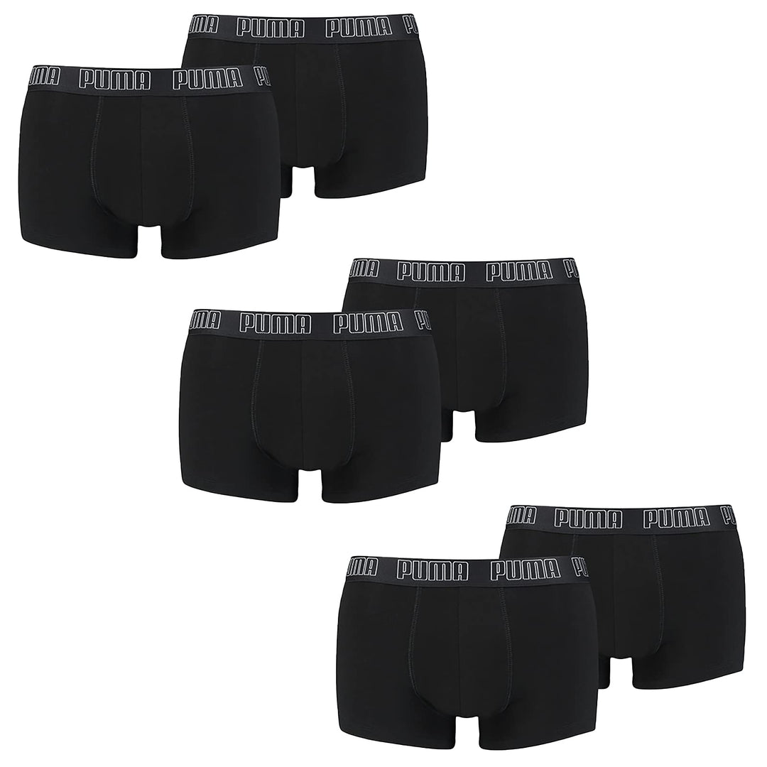 PUMA Herren Basic-Trunk 100000884 6er Pack, Black, M