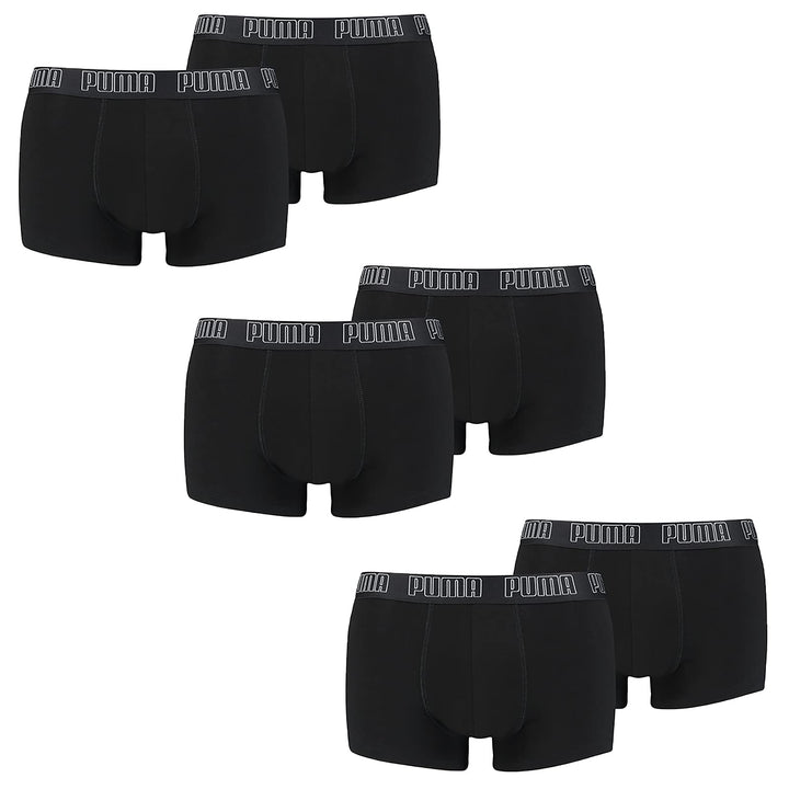 PUMA Herren Basic-Trunk 100000884 6er Pack, Black, M