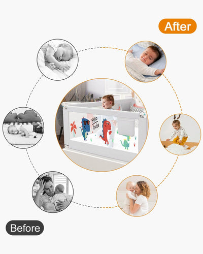 Baby Bettgitter Rausfallschutz Boxspringbett,Bettgitter 180 cm,Luftiges Netz, Kinderbett Kinderbetts