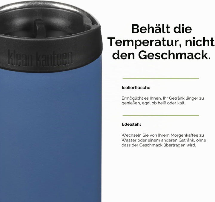 Klean Kanteen Herren tkwide Vi Trinkflasche Einheitsgrösse Real Teal, Einheitsgrösse Real Teal