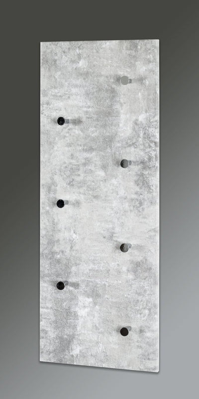 HAKU Möbel 42650 Wandgarderobe, Metall, Betonoptik-chrom,, 5,5 x 80 x 30 cm, Betonoptik-chrom