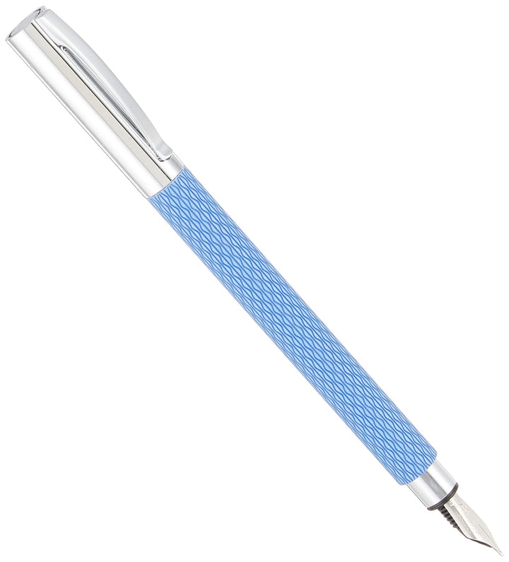 Faber-Castell 149680 Füllfederhalter AMBITION OpArt, Feder M, Lagoon blau