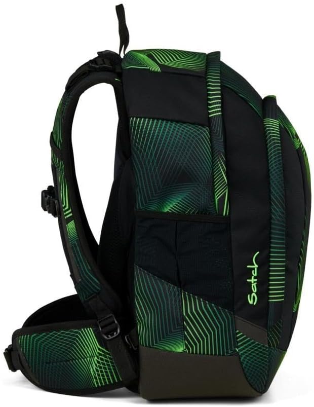 Satch Air Schulrucksack Set 3tlg. inkl. Schlamperbox und Sporttasche Seismic Green, Seismic Green