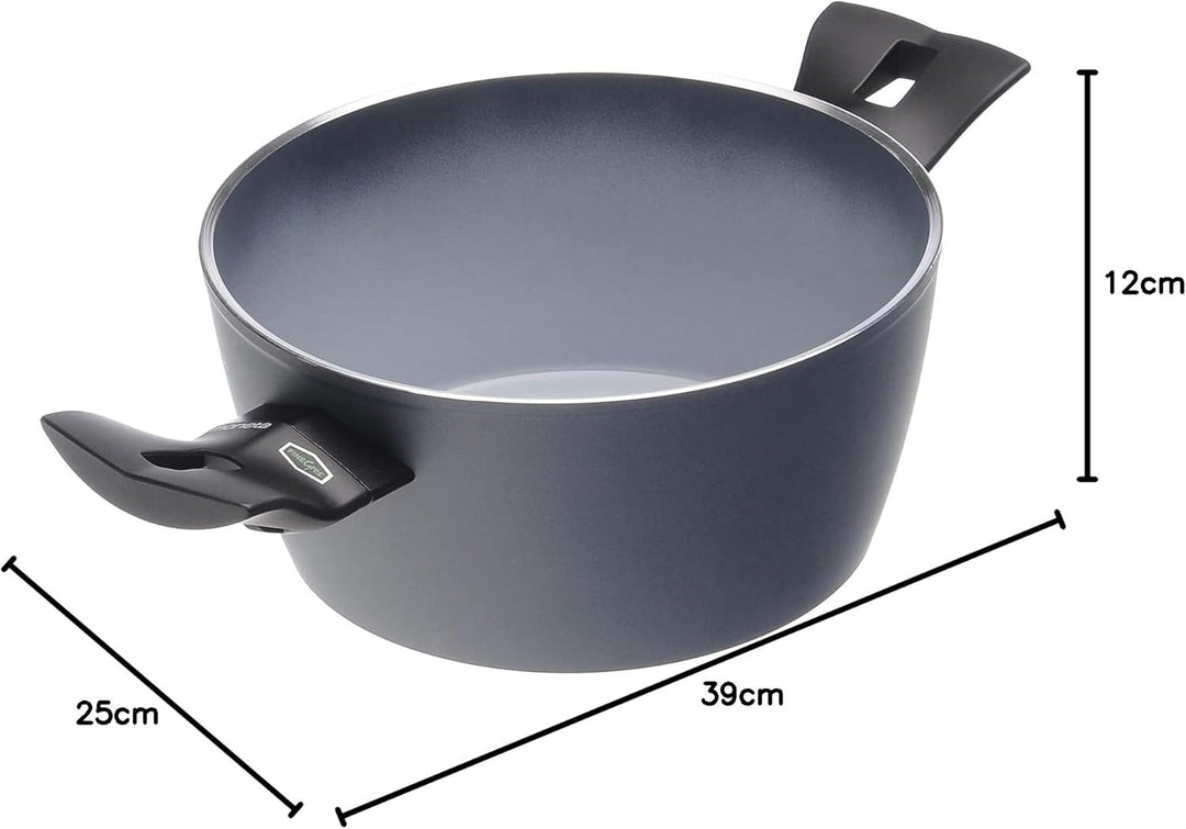 Moneta ARIA Kochtopf, Aluminium, Grau, 24 cm, 24 cm