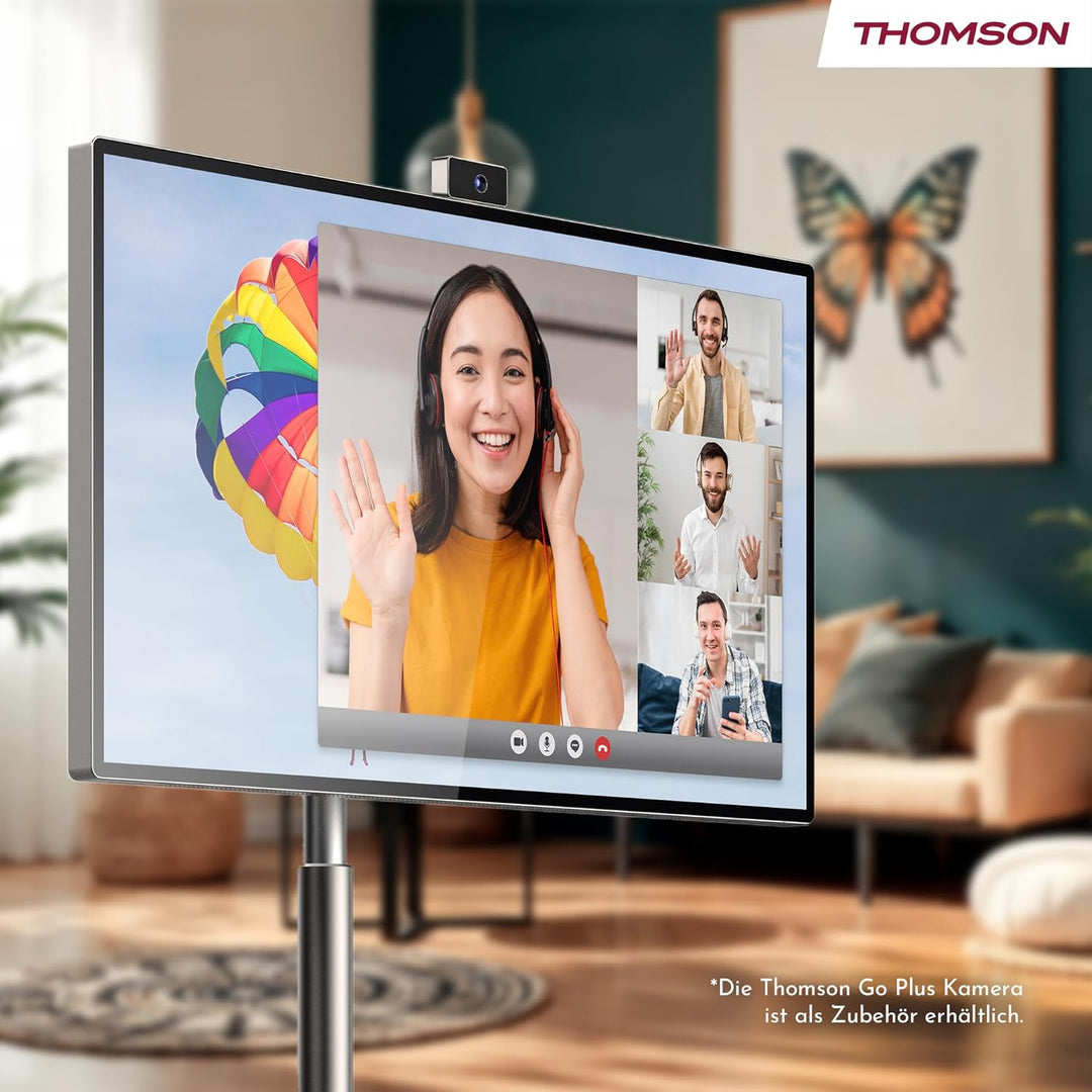 Thomson 32 Zoll (80 cm) Go Plus, 4K UHD (3840 x 2160), Tragbarer Android Fernseher, Sprachsteuerung,