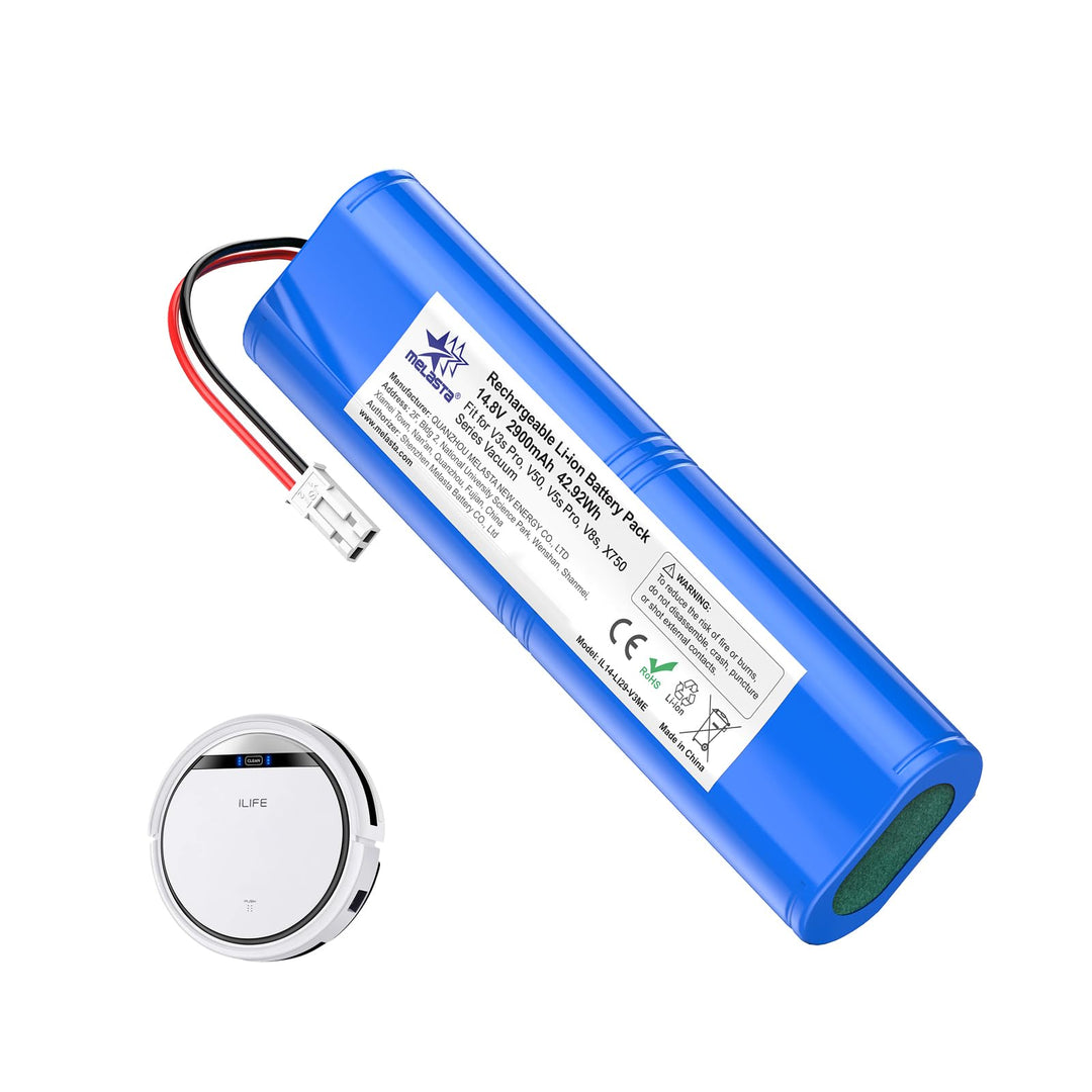 melasta 2900mAh Li-ION Akku für iLife Zaco V5s Pro,V5s V4,V3s Pro, V4, V40, V50, V5s Pro, V5x, V80,