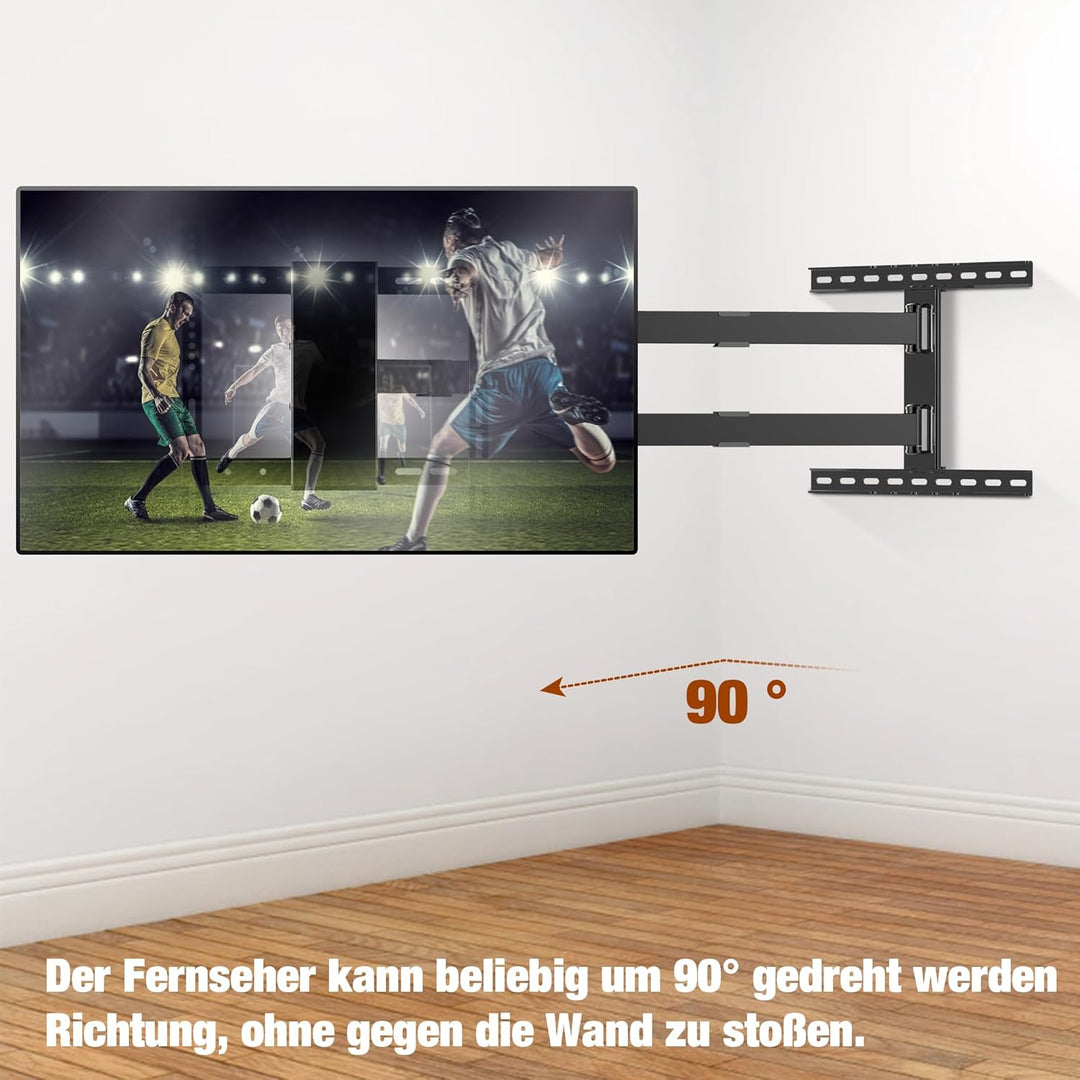 1200mm Wandabstand, Tv Wandhalterung, Langer Schwenkarm, Neigen, Schwenken, Rotieren, Ausziehen, 32-