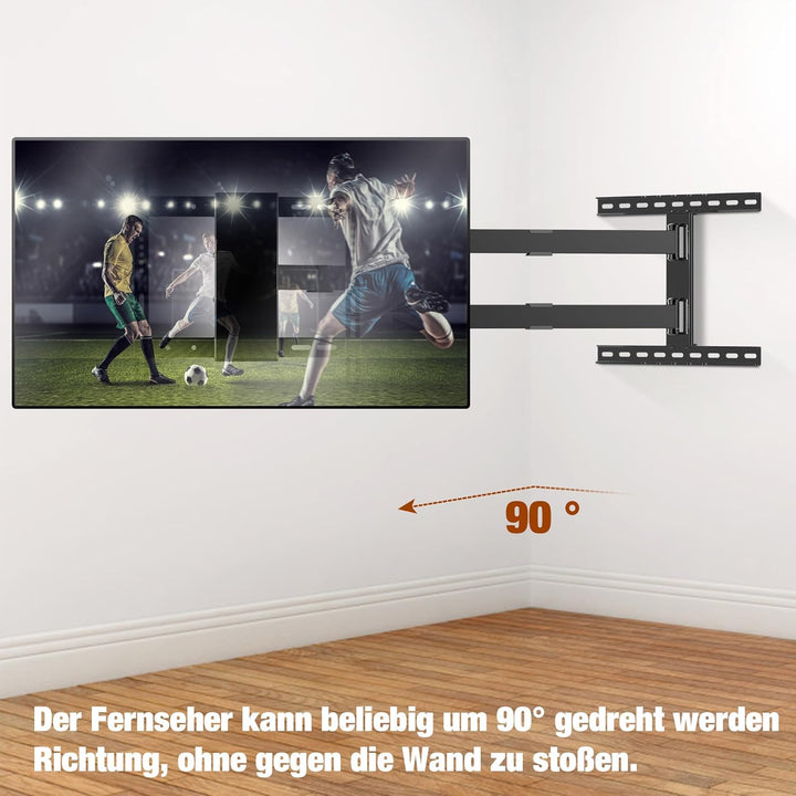 1200mm Wandabstand, Tv Wandhalterung, Langer Schwenkarm, Neigen, Schwenken, Rotieren, Ausziehen, 32-