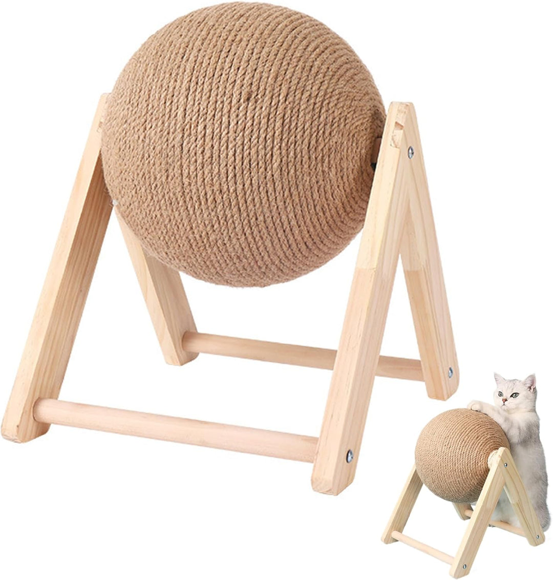Katze Kratzkugel mit Stabiler Ständer natürlicher Sisal Cat Croboker Kratzer-resistenter Katzenkratz