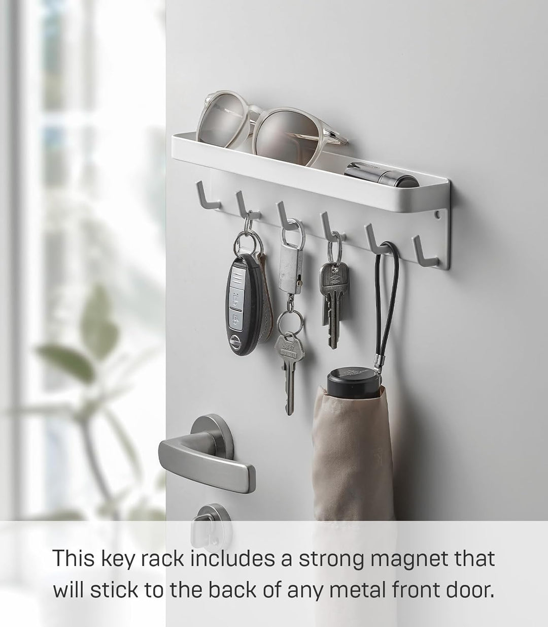 Magnetic key hook with tray - Smart - white Weiss, Weiss