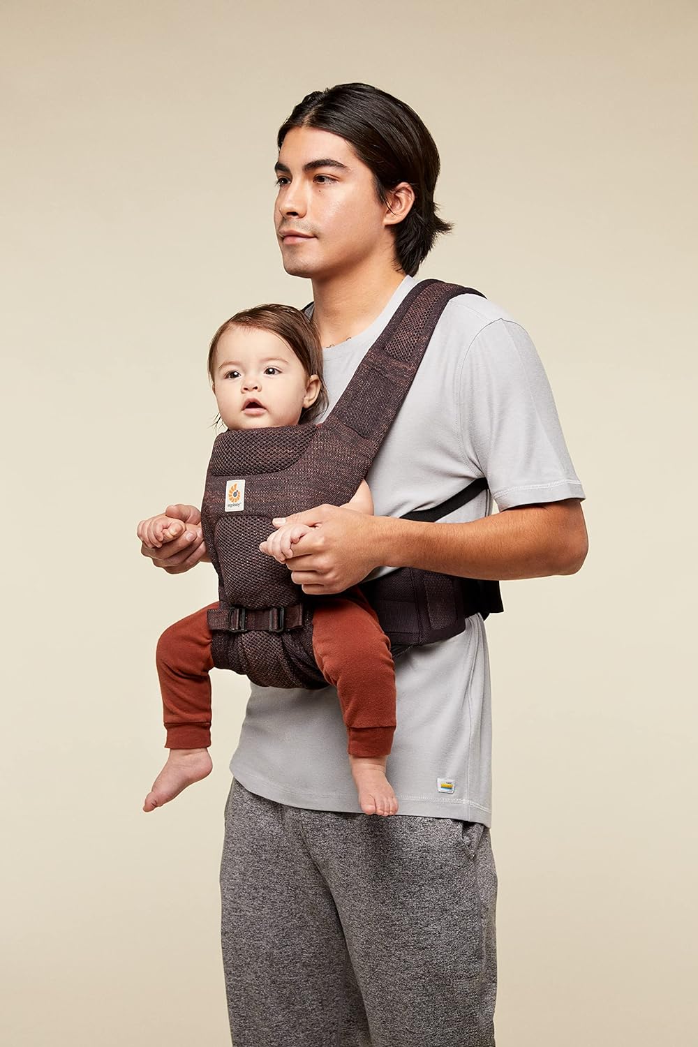 Ergobaby Aerloom Babytrage für Neugeborene bis zum Kleinkind, 3-Positionen Ergonomische Babybauchtra