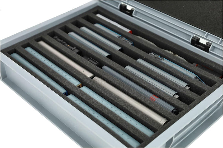 Feldherr Eurobox 40x30 Set für Modelleisenbahn - Spur N - 8 Fächer - Schaumstoffeinlage für stehende