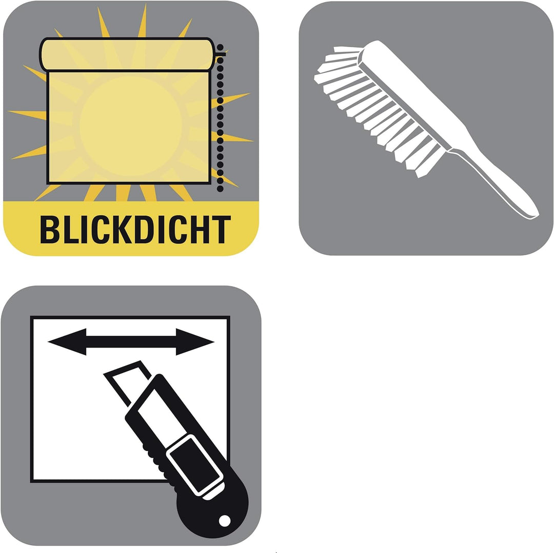 GARDINIA Rollo ohne Bohren, Zum Klemmen, Blickdicht, Sichtschutz, Blendschutz, Inkl. aller Montage-T