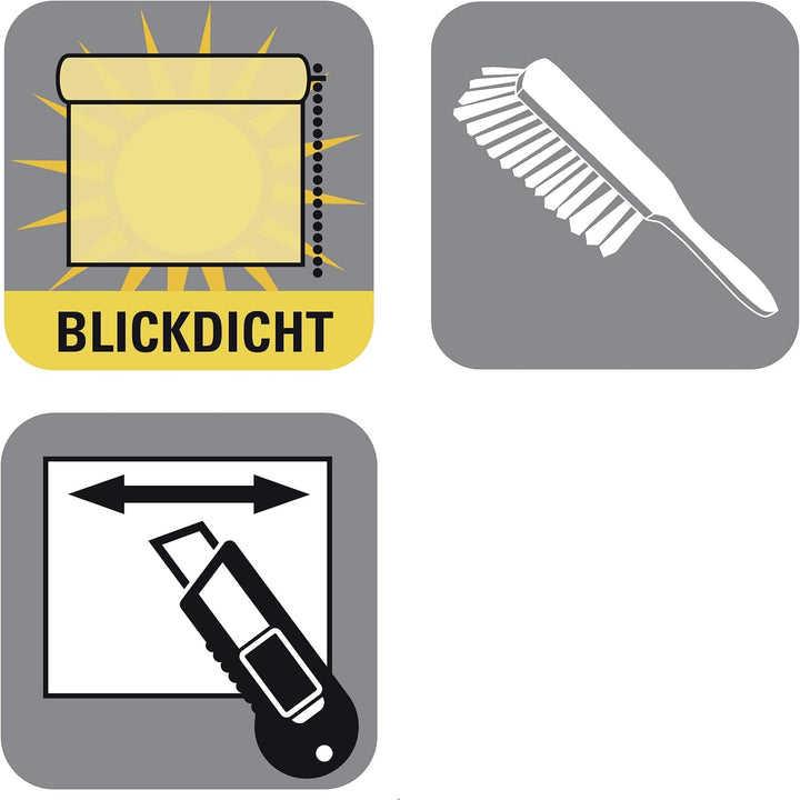 GARDINIA EASYFIX Plissee ohne Bohren, Zum Klemmen, Blickdichtes Falt-Rollo, Inkl. aller Montage-Teil