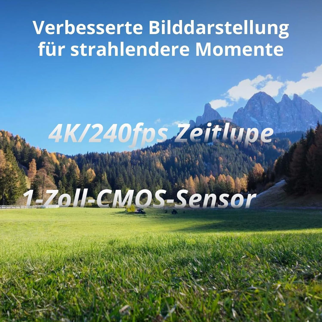 DJI Osmo Pocket 4 Standard Combo mit Mehrere Zubehörteile Bundle, Pocket Gimbal Vlog Kamera, 1″ CMOS