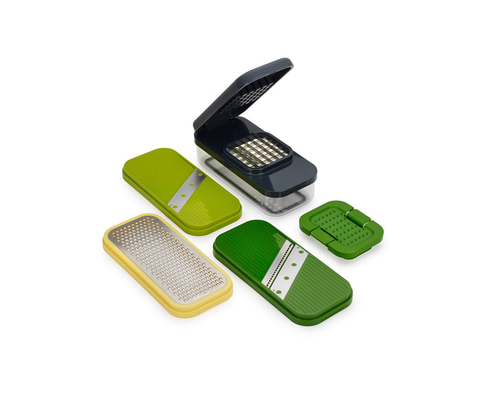 Joseph Joseph Multi-Prep Compact 4-in-1 Multifunktionsset, Gemüsehobel, Zwiebelschneider, Pommesschn