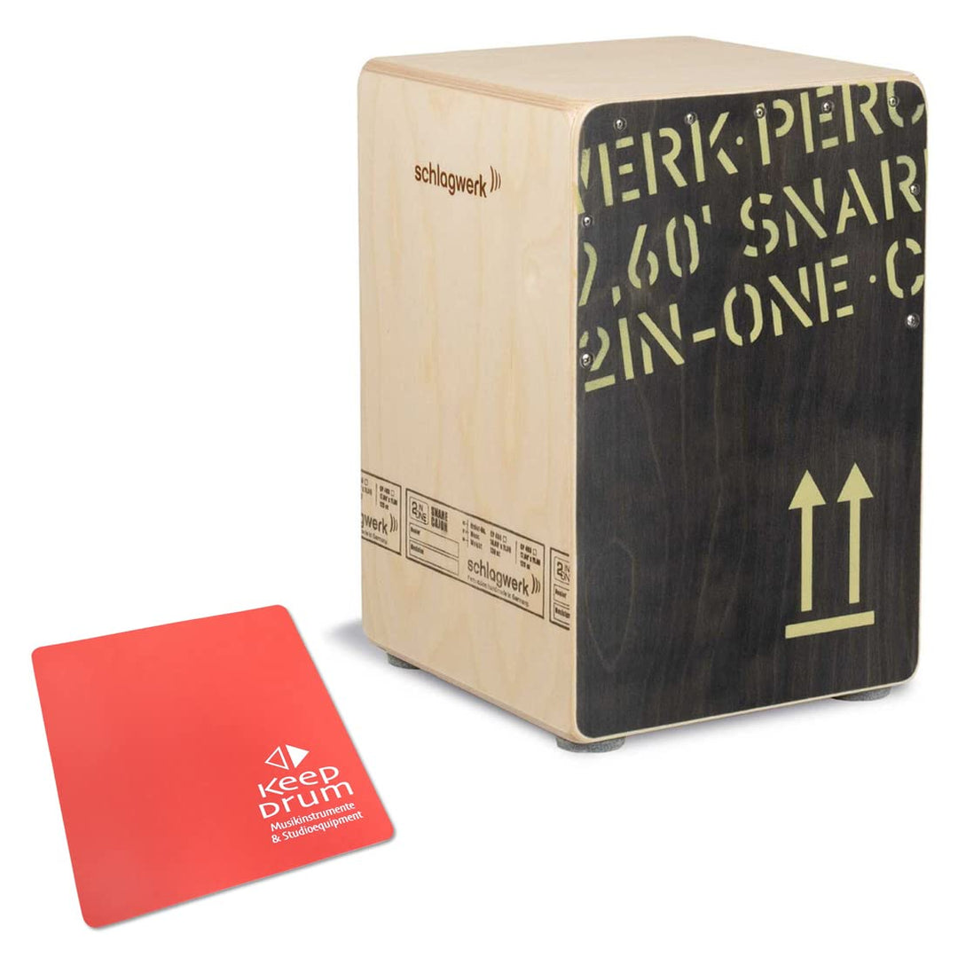 Schlagwerk CP403BLK Cajon + keepdrum Sitzpad Rot