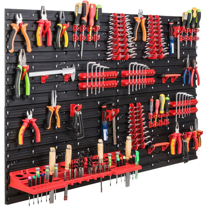 Lagersystem Werkstattregal | 115 x 78 cm | | Wandregal mit Werkzeughalterungen - Wandplatten Extra S