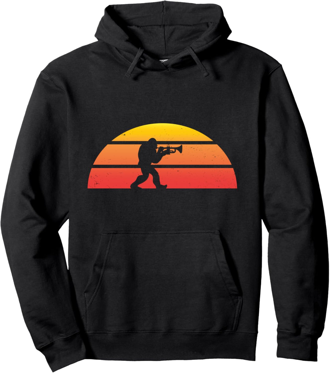 Bigfoot Trompete Kleidung Trompeter Geschenk Bigfoot Pullover Hoodie