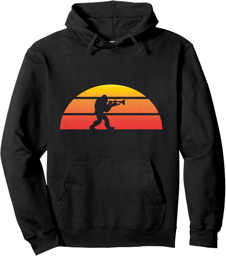 Bigfoot Trompete Kleidung Trompeter Geschenk Bigfoot Pullover Hoodie