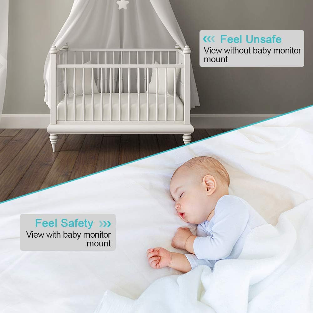 Universal Baby Monitor Halterung, Baby Monitor Halterung für Krippe oder Wandregal, Flexible Baby Ka