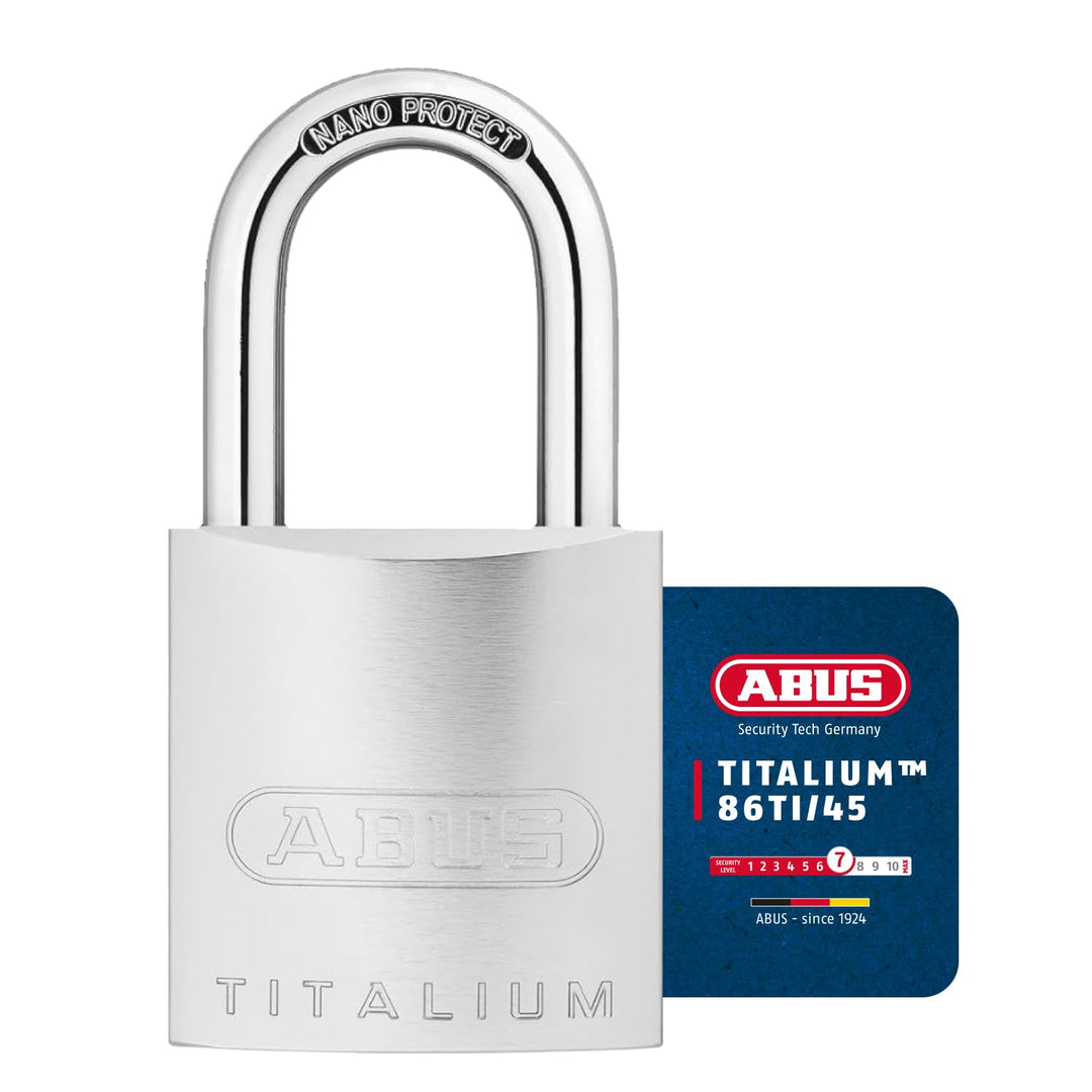 ABUS Titalium-Vorhangschloss 86TI/45 ohne Zylinder 27778, 86TI/45