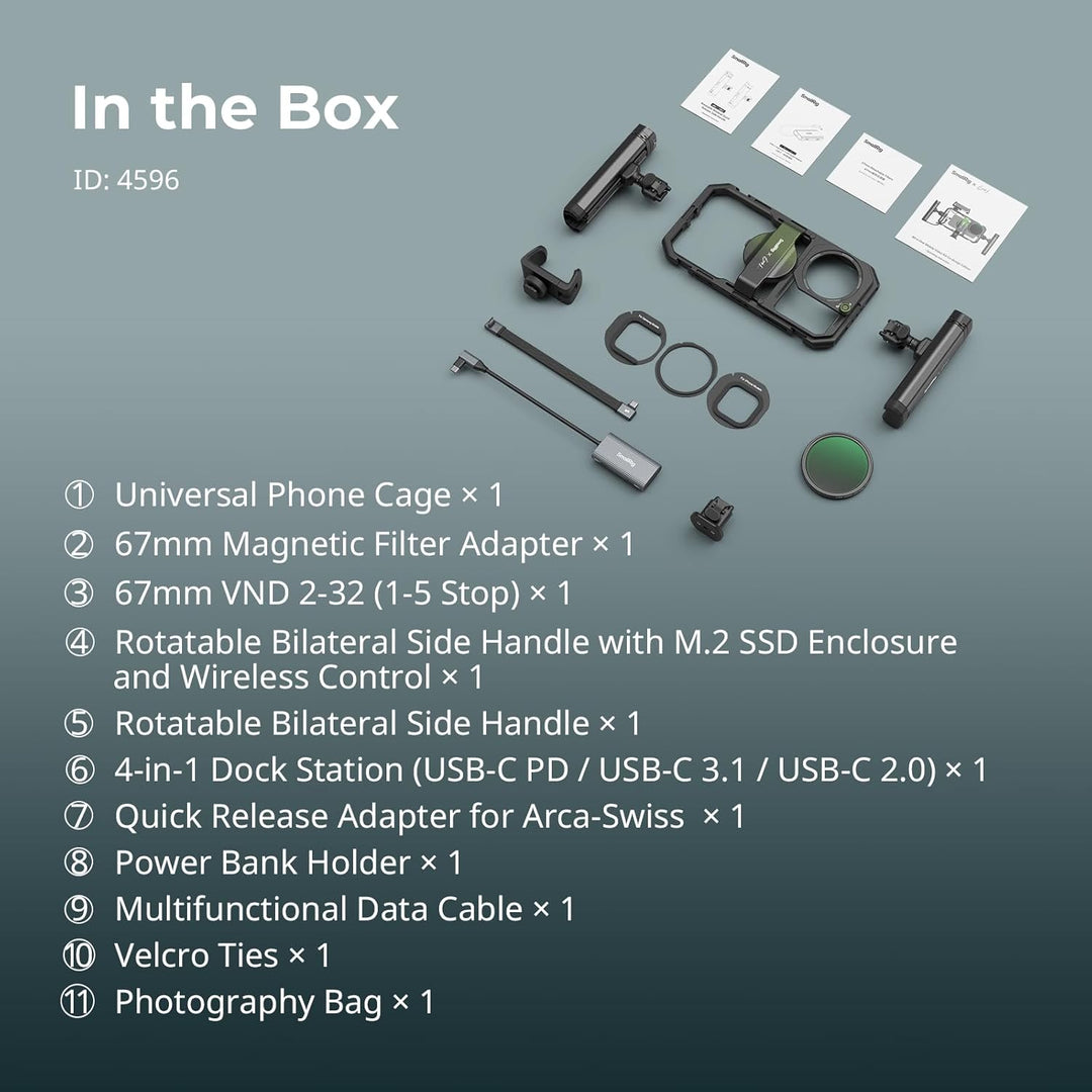 SMALLRIG x Brandon Li All-in-One-Videokit für Mobilgeräte, universelles Video-Rig-Kit aus Aluminium