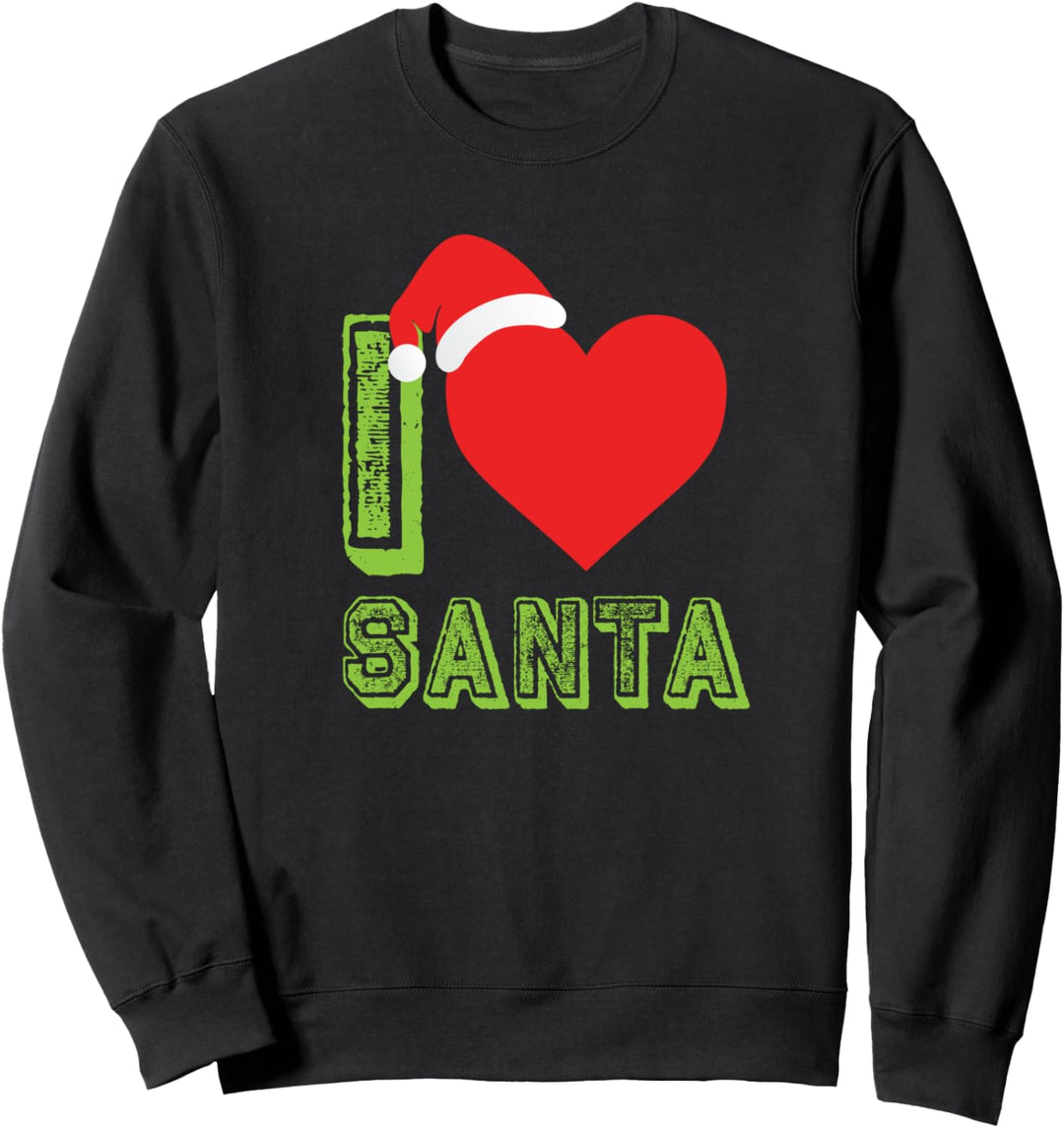 I Heart Love Santa - Christmas Sweatshirt