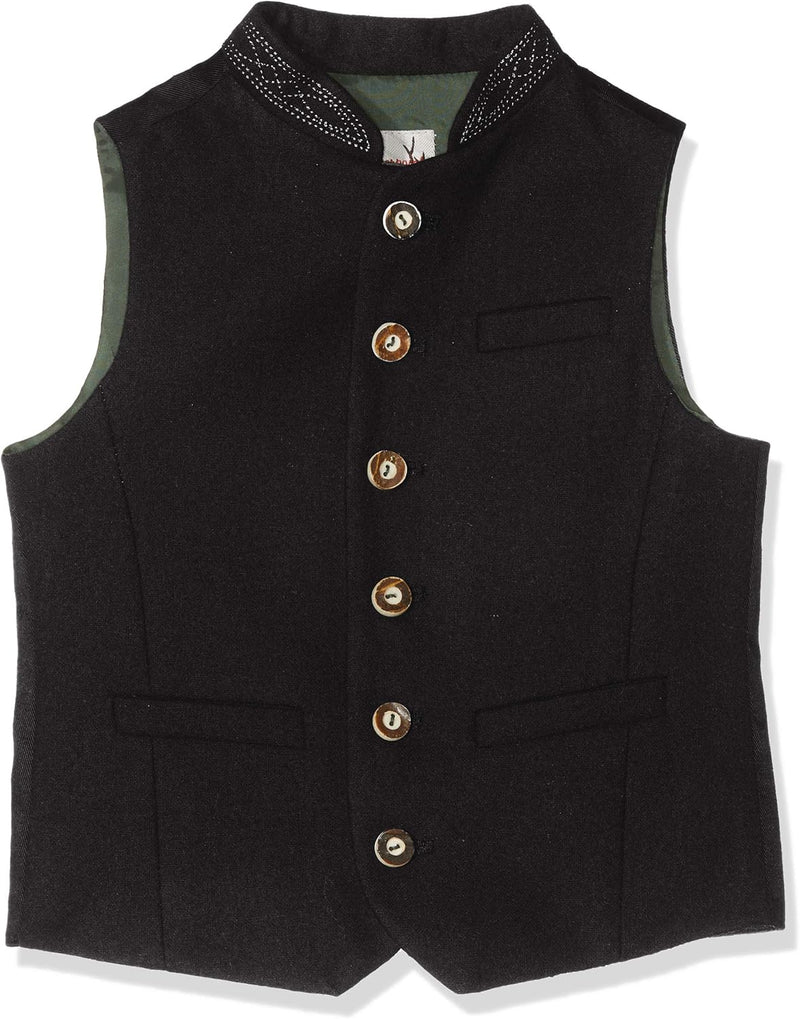 Stockerpoint Jungen Weste Alois Jr. Trachtenweste 110-116 Grau (Anthrazit Anthrazit), 110-116 Grau (