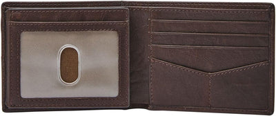 Fossil Herren Neel Leder Bifold Geldbörse 11,43 cm L x 1,905 cm B x 8,89 cm H Braun, Braun