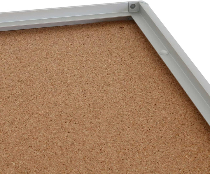 kaufdeinschild Kork Schaukasten Turin 3 x A4 (660 x 310mm) Schaukasten Plakatschaukasten abschliessb