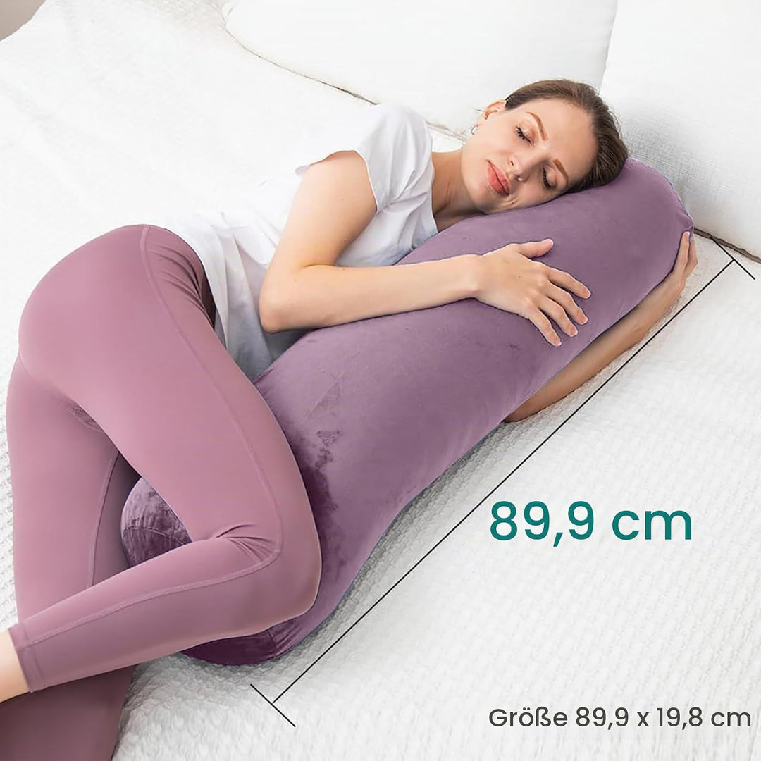 Body Pillow for Adults, Full Body Pilllow for Sleeping, Long Round Cervical Pillow, Bolster Side Sle