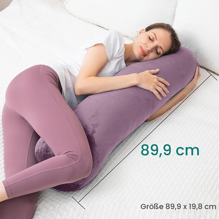 Body Pillow for Adults, Full Body Pilllow for Sleeping, Long Round Cervical Pillow, Bolster Side Sle
