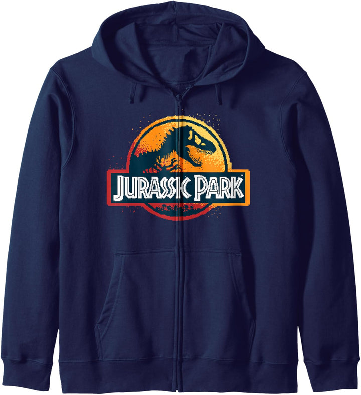 Jurassic Park Pixel Art Logo Kapuzenjacke