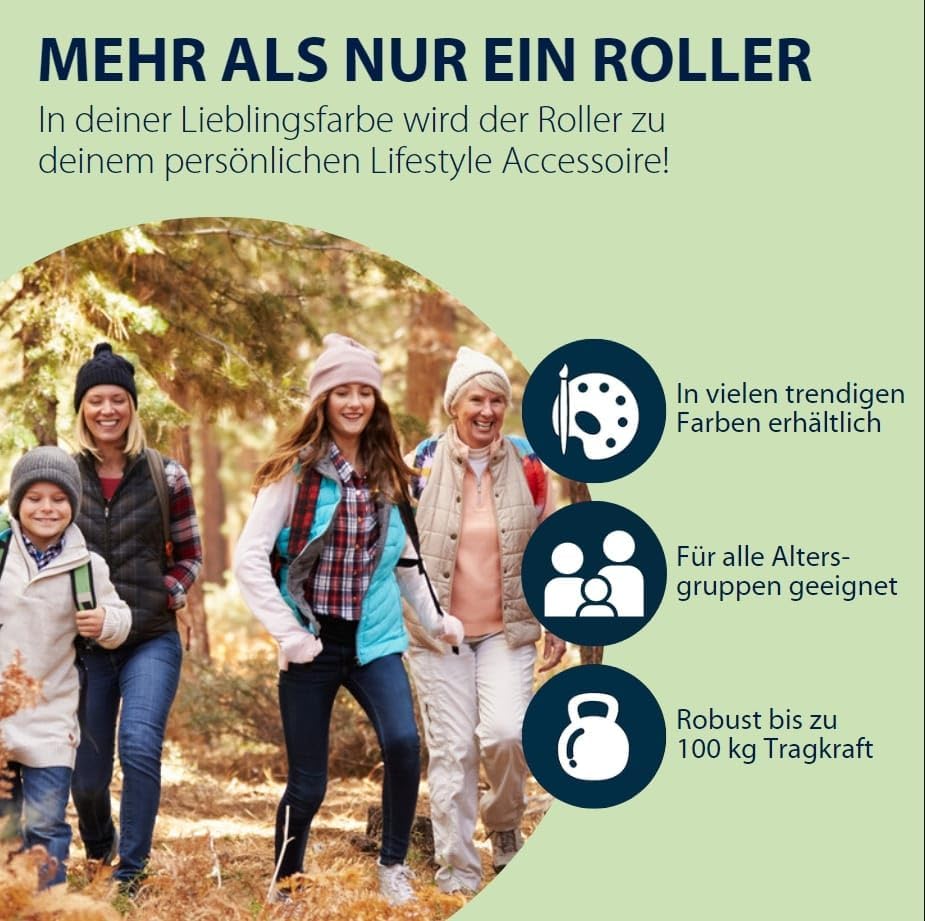 HUDORA Scooter Start 200, Stabiler Aluminium-Roller, Höhenverstellbarer & zusammenklappbarer Cityrol