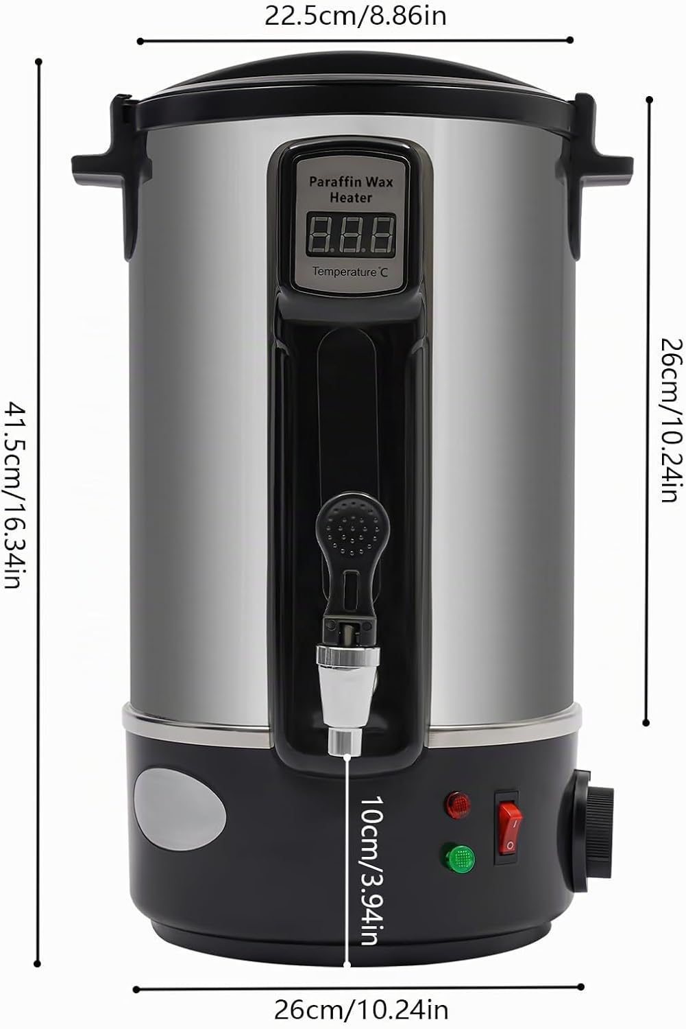 WEIGR Wachsschmelzer für Kerzen 12L Elektrisch Wachsschmelztopf aus Edelstahl 1100W mit LED-Digitala